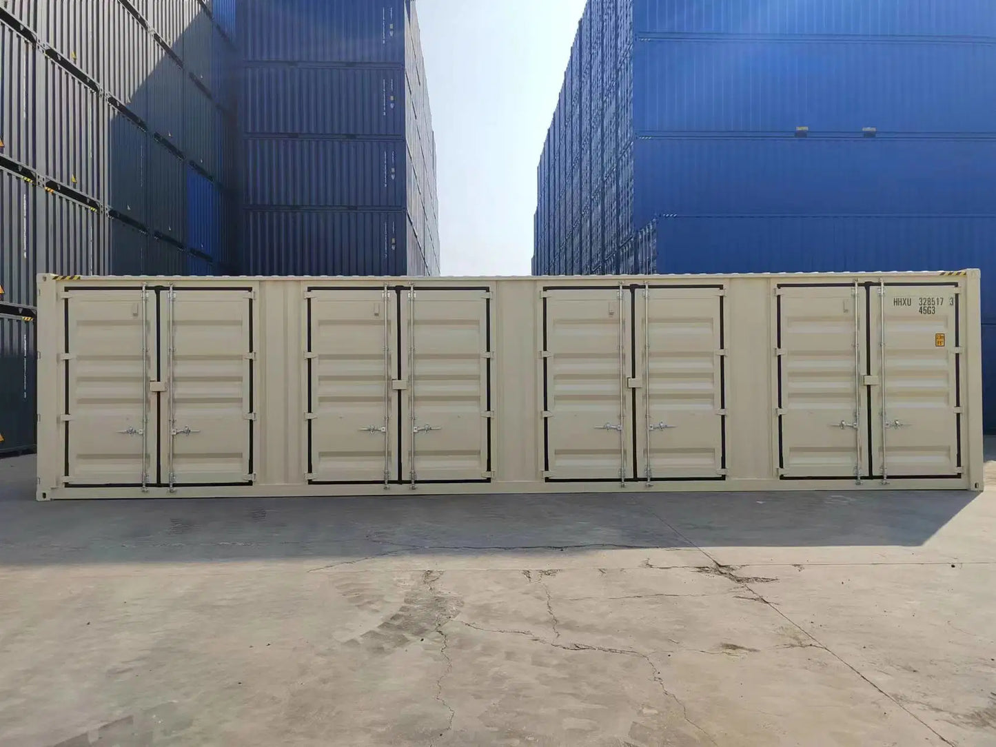 Contenedor Open Side (OS) 40 pies High Cube – Nuevo Beige